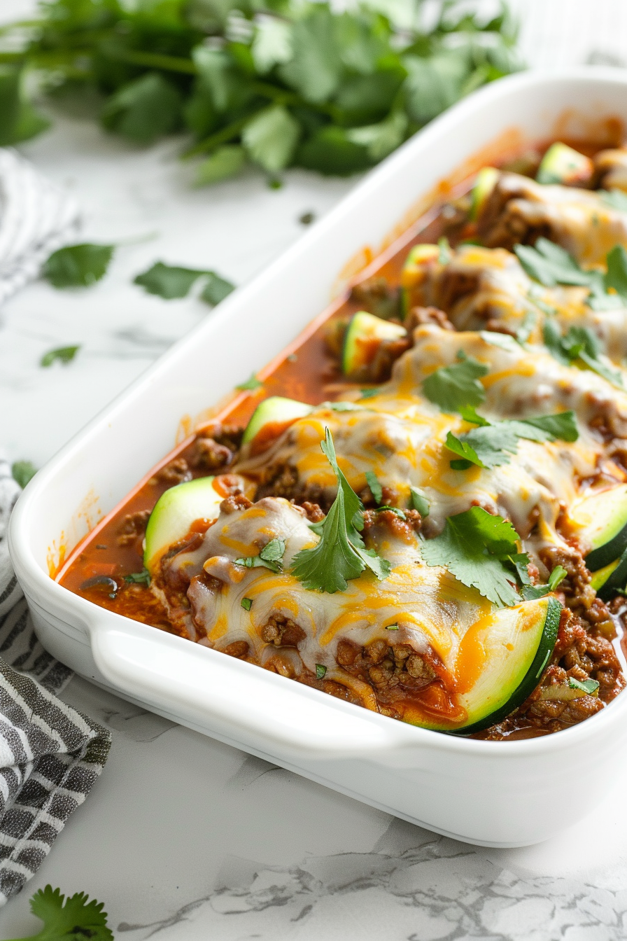 Keto Enchiladas Ready to Serve