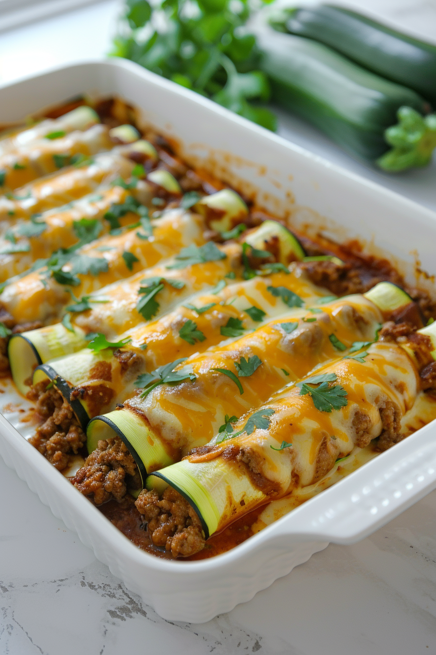 Preparing Ground Beef Keto Enchiladas
