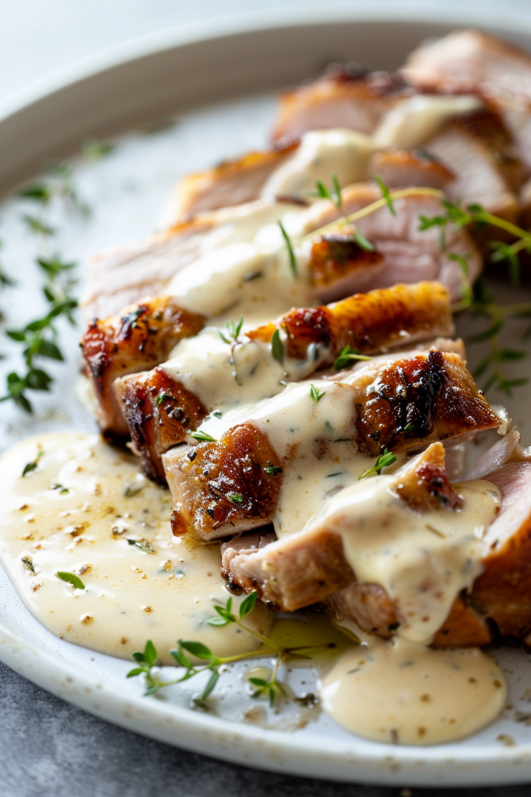 MouthWatering Instant Pot Keto Pork Loin with Creamy Dijon Sauce Recipe