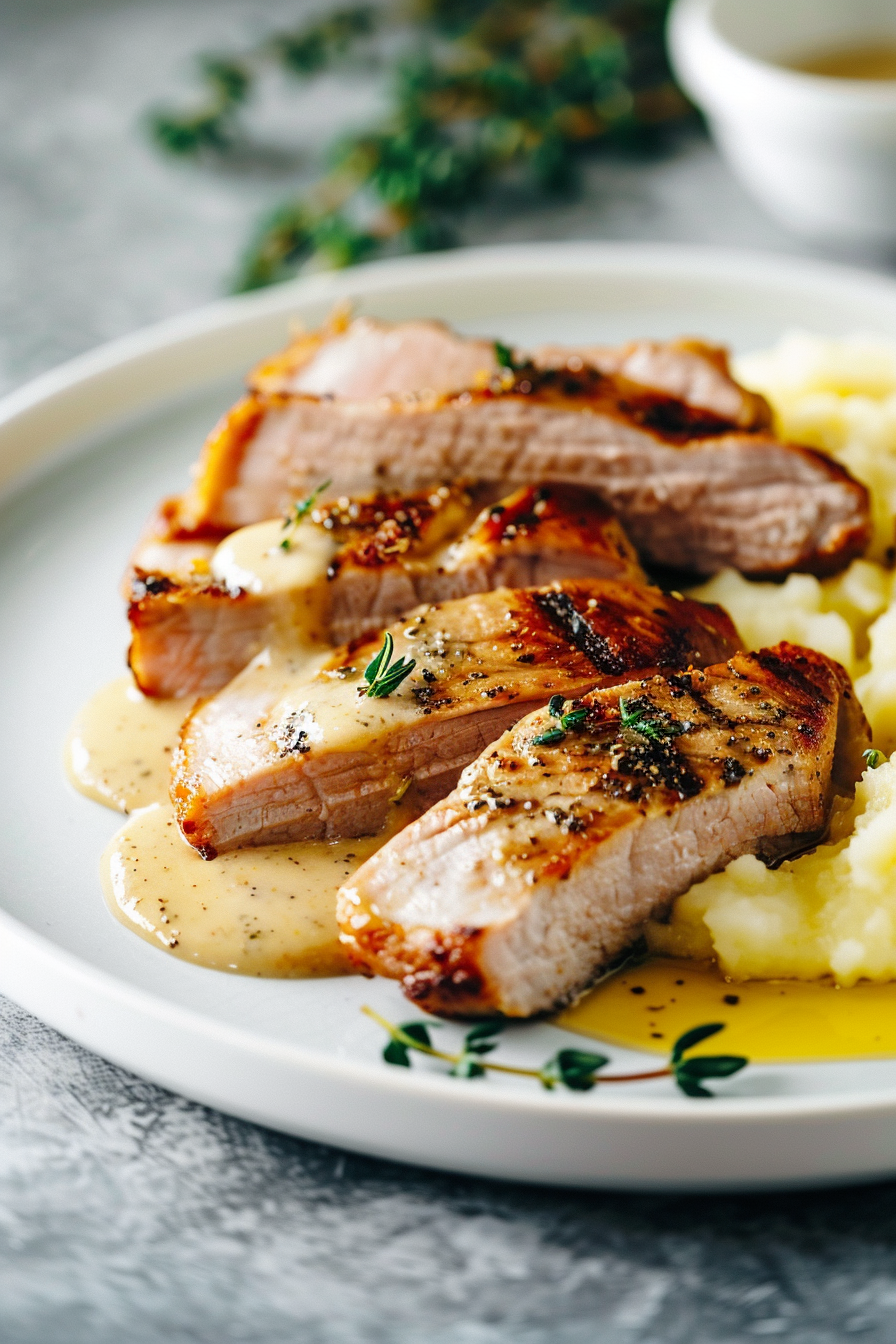 Instant Pot Keto Pork Loin with Creamy Dijon Sauce