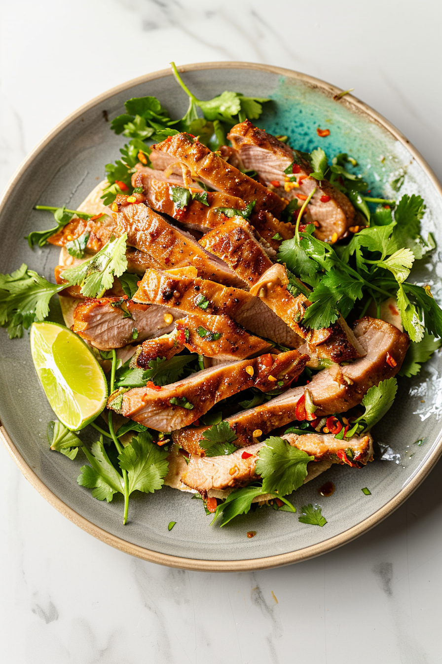 Keto Asian-Inspired Pork Tacos Ready to Serve