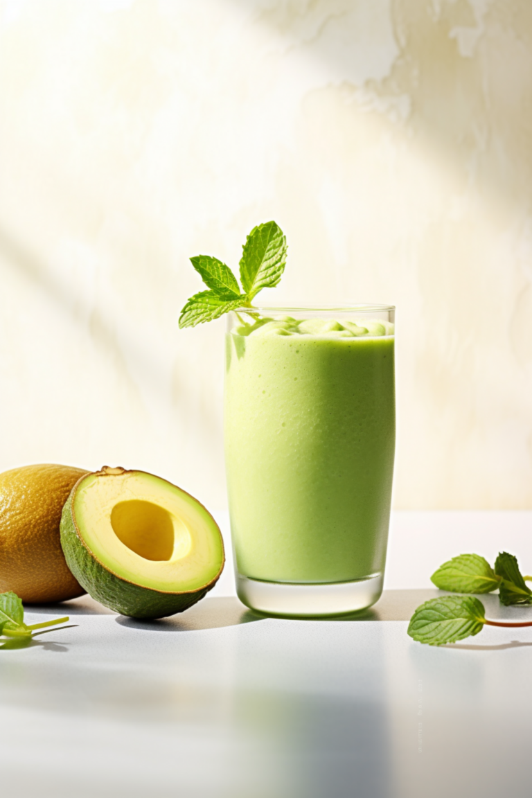 Keto Avocado and Lime Smoothie with Coconut Milk_001