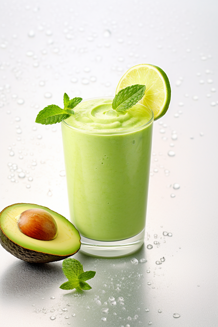 Keto Avocado and Lime Smoothie with Coconut Milk