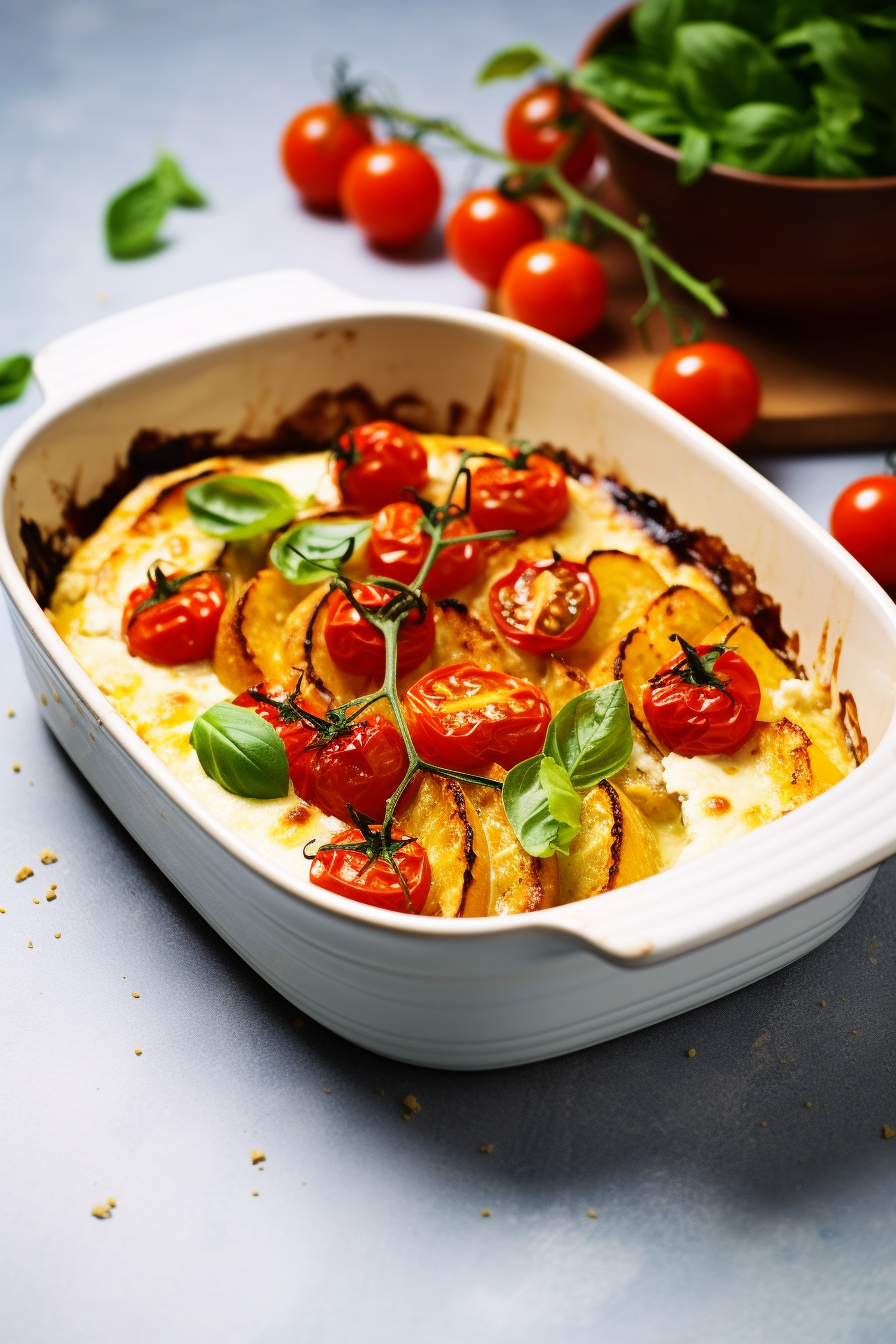 Keto Baked Ricotta with Roasted Garlic and Tomatoes