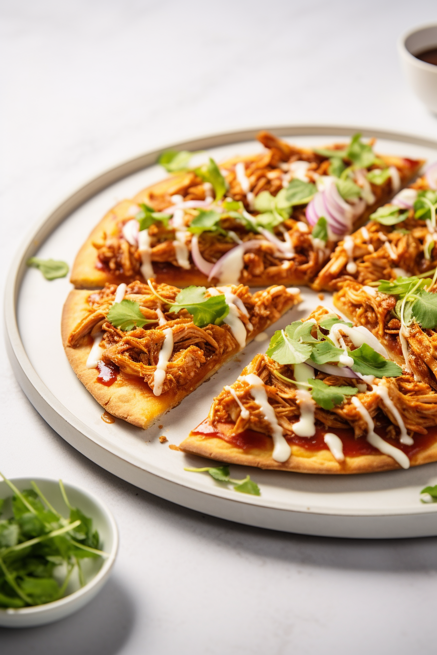 Keto BBQ Chicken Pizza Baked