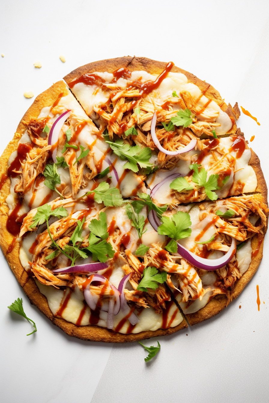 Preparing Keto BBQ Chicken Pizza