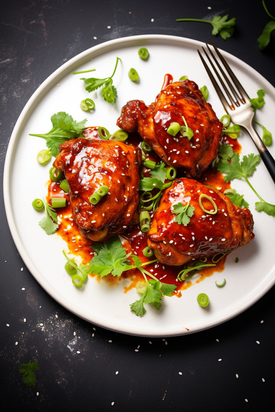 Keto BBQ Chicken Thighs Ready to Serve