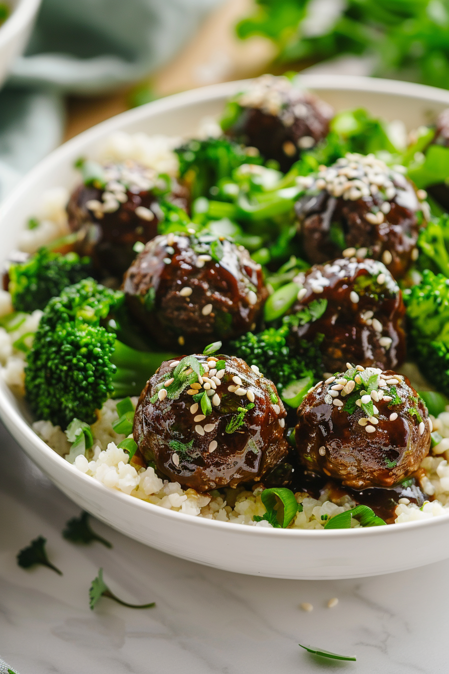 Mixing Ingredients for Keto Meatballs