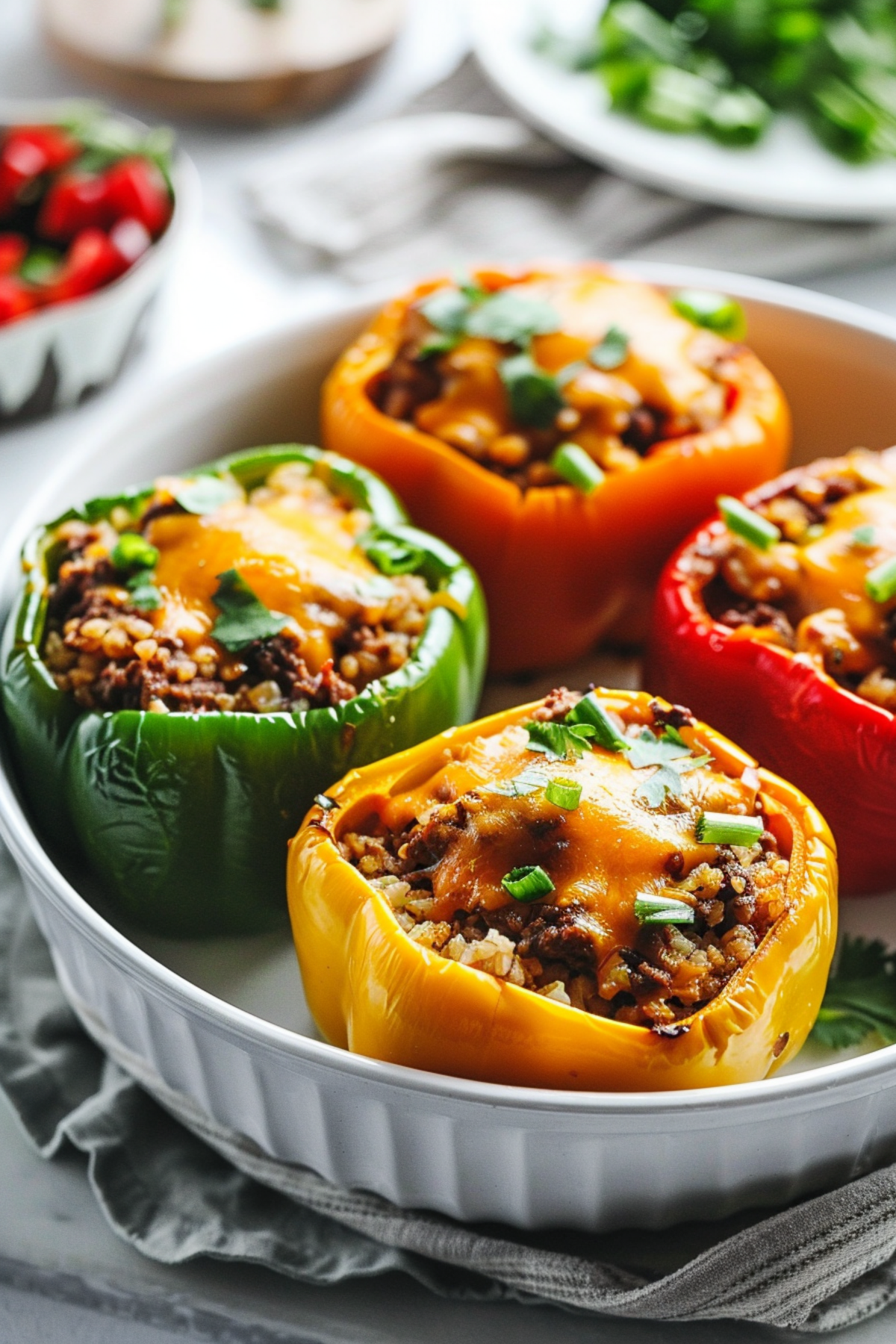 Keto Beef Stuffed Peppers with Cauliflower Rice_001