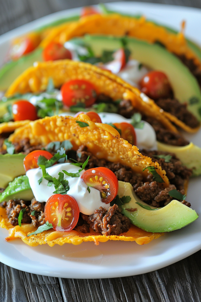 Keto Beef Tacos with Cheese Shells_001