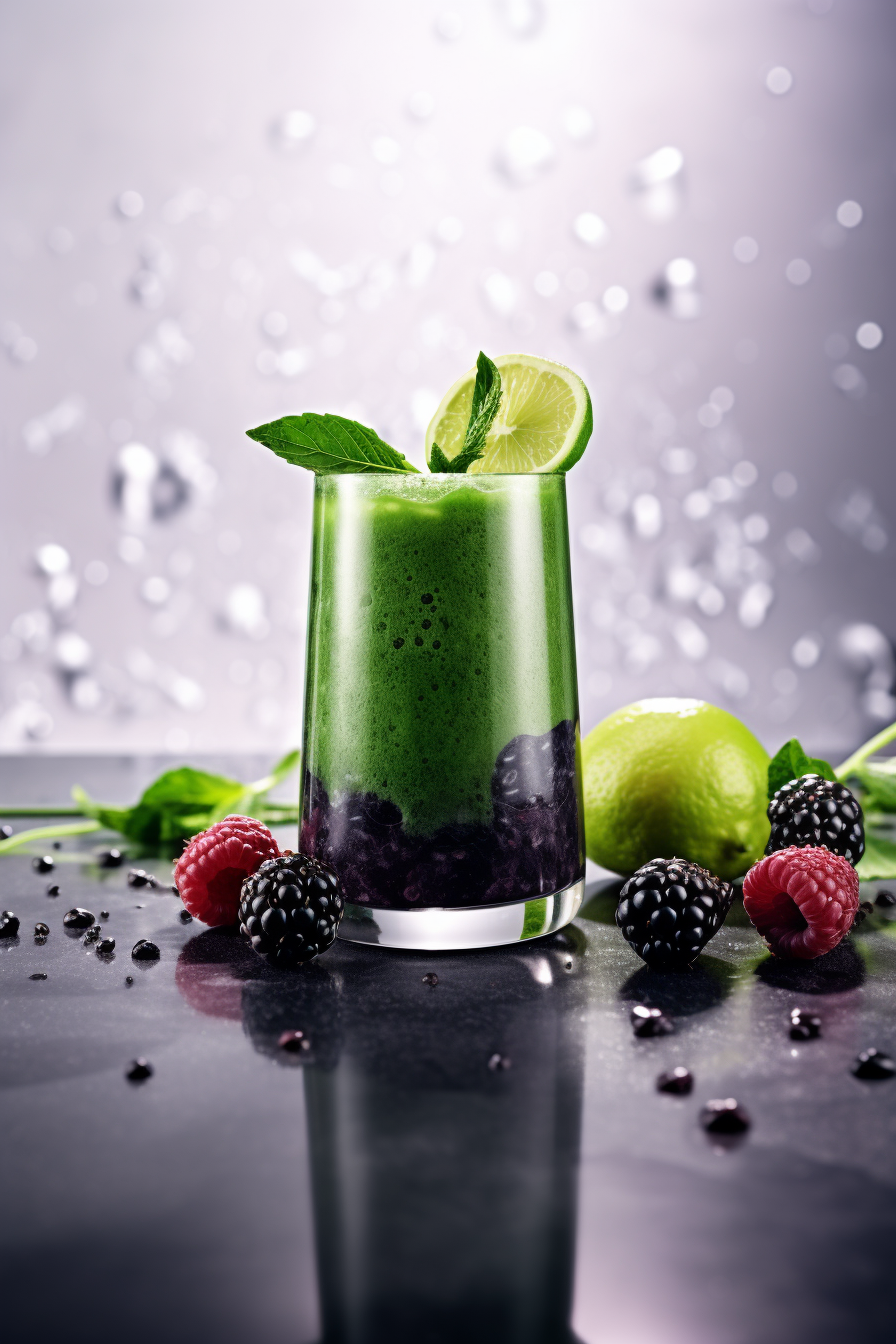 Keto Blackberry, Cucumber, and Spinach Juice