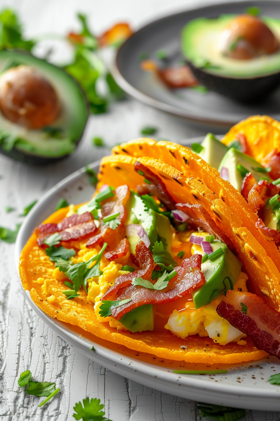 Fresh Ingredients for Keto Breakfast Tacos