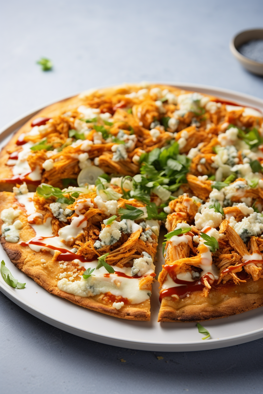 Keto Buffalo Chicken Pizza