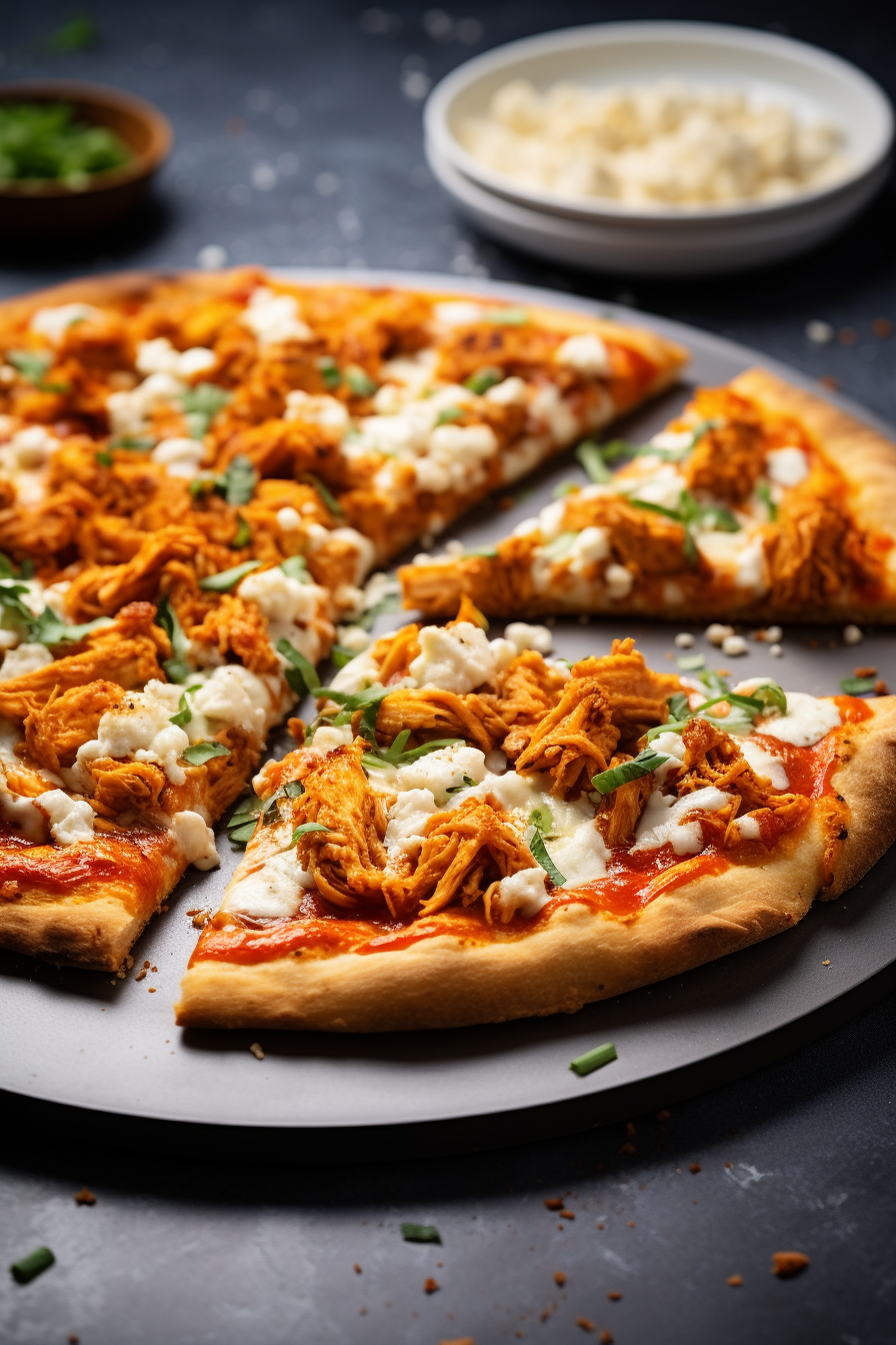 Keto Buffalo Chicken Pizza Preparation