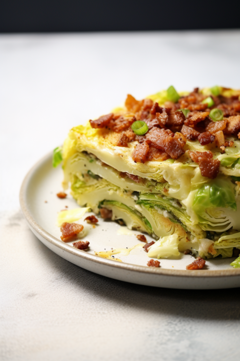 Keto Cabbage and Bacon Gratin_001