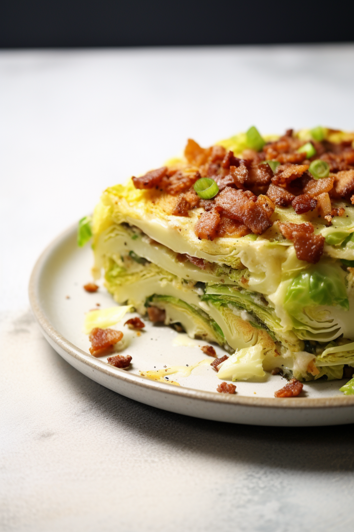 Keto Cabbage and Bacon Gratin_001