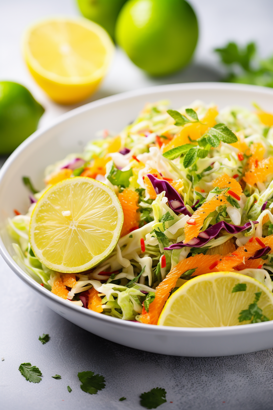 Preparing Keto Cabbage and Carrot Slaw