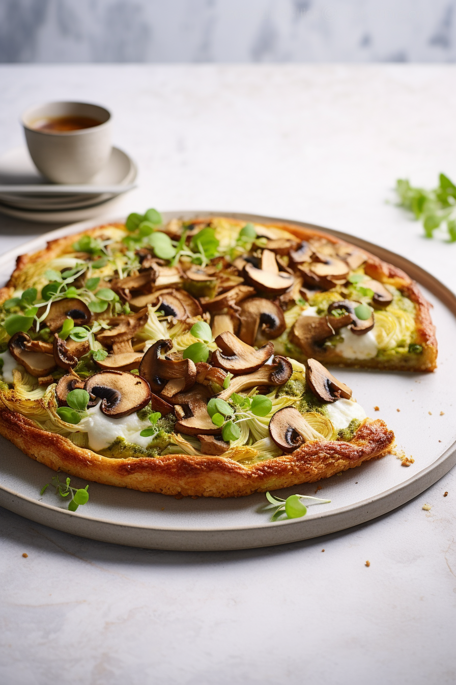 Keto Cabbage and Mushroom Galette in Oven