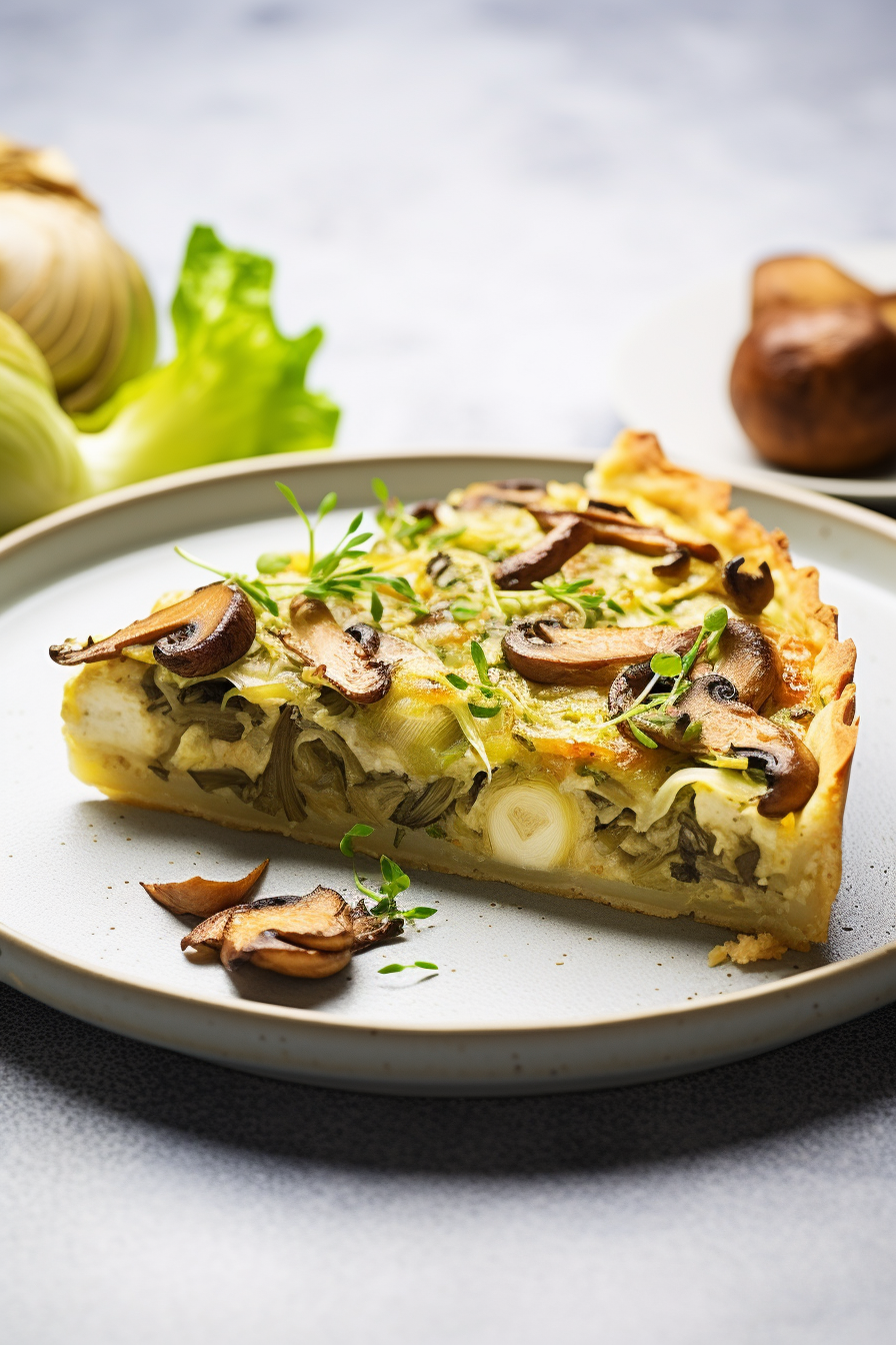 Preparing Keto Cabbage and Mushroom Galette