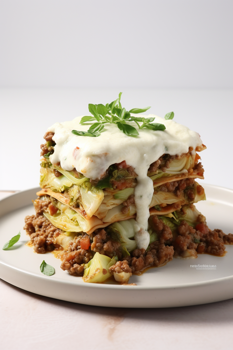 Baked Keto Cabbage Lasagna