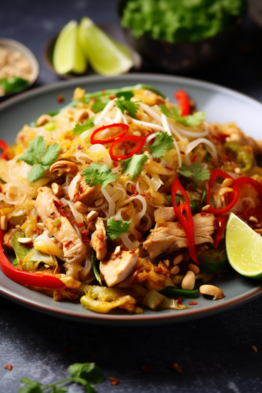 Preparing Keto Cabbage Noodle Pad Thai