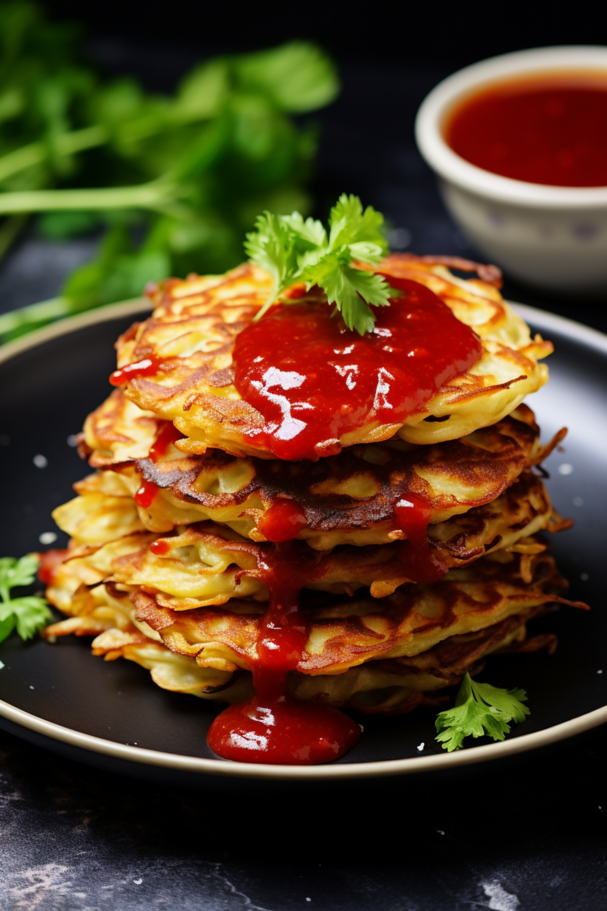 Keto Cabbage Pancakes with Spicy Dipping Sauce_001