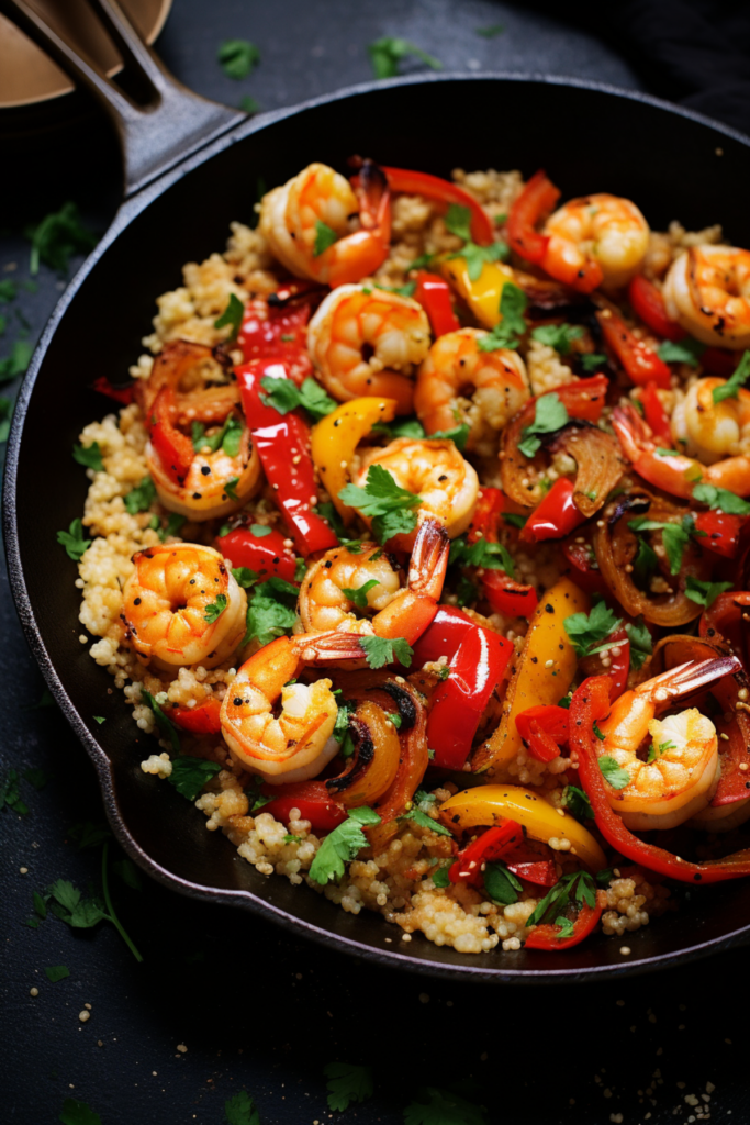 Easy Keto Cajun Shrimp Cauliflower Rice Skillet Recipe for a Healthy Dinner