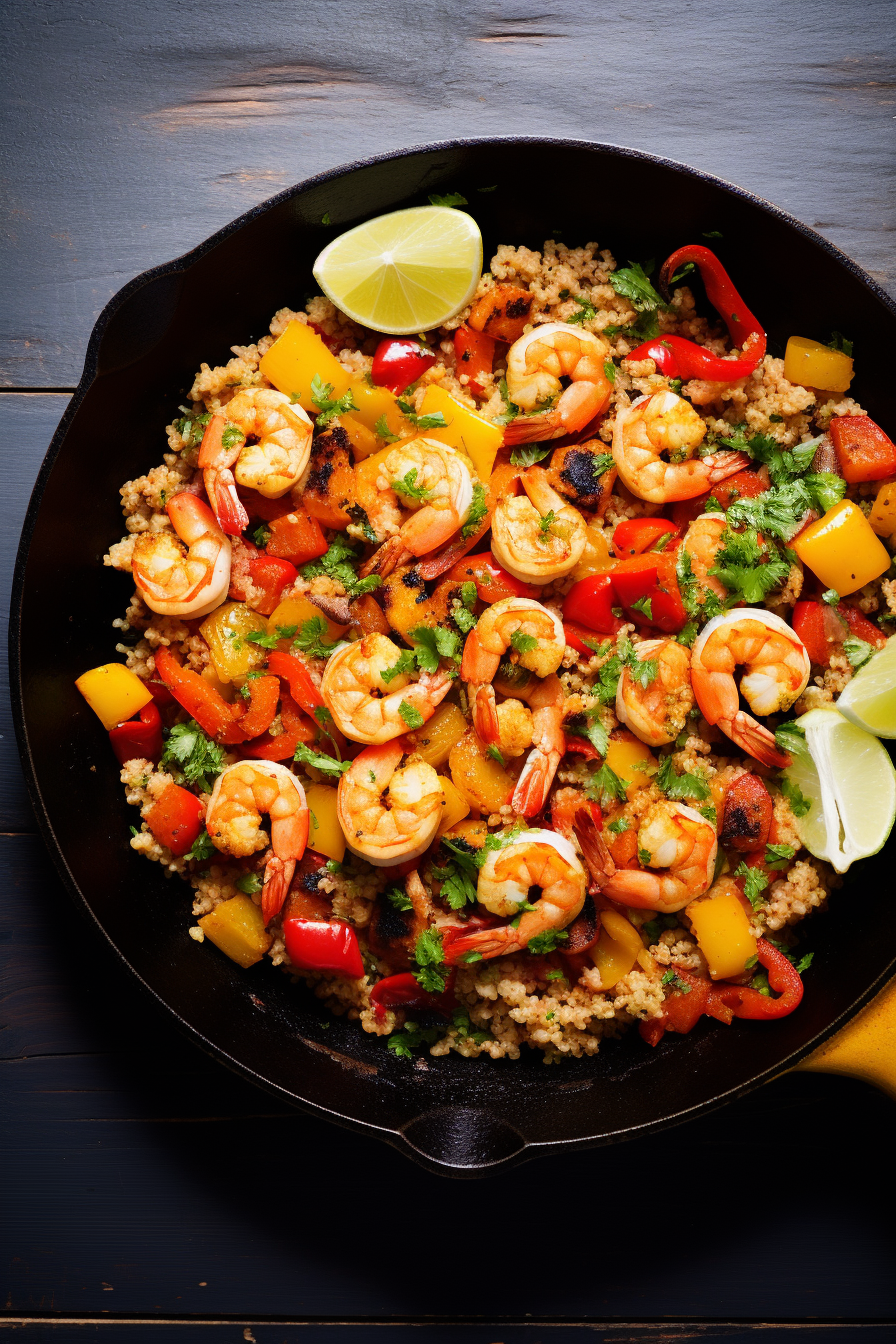 Keto Cajun Shrimp Cauliflower Rice Skillet