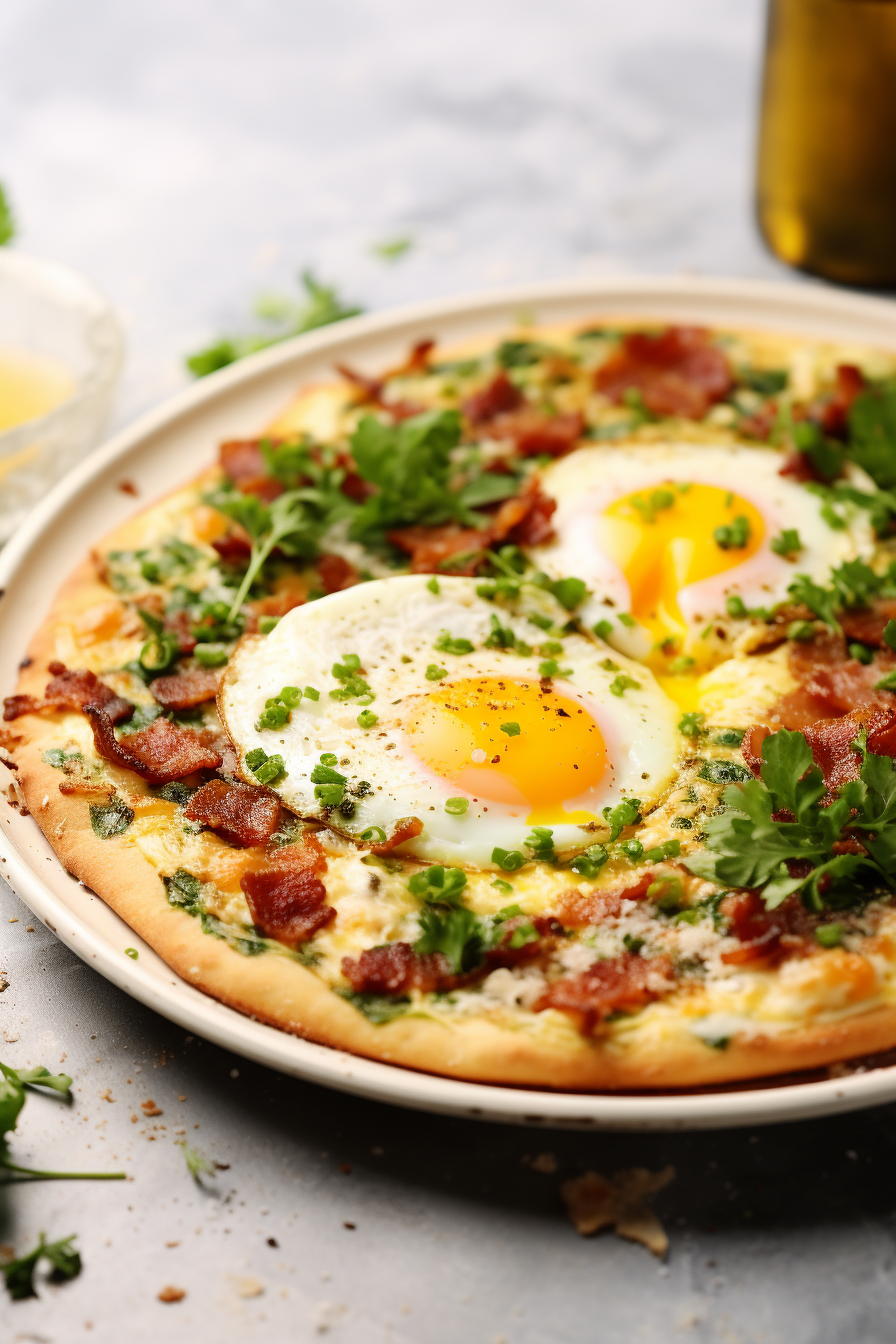 Keto Carbonara Pizza Cooking Process