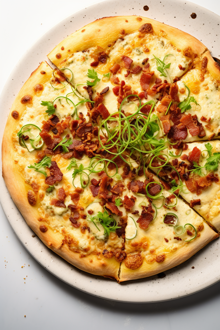 Keto Carbonara Pizza with a Cheesy Egg Base