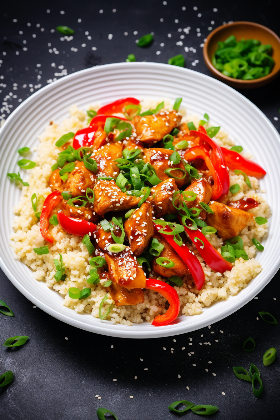 Keto Cauliflower Rice and Chicken Stir-Fry