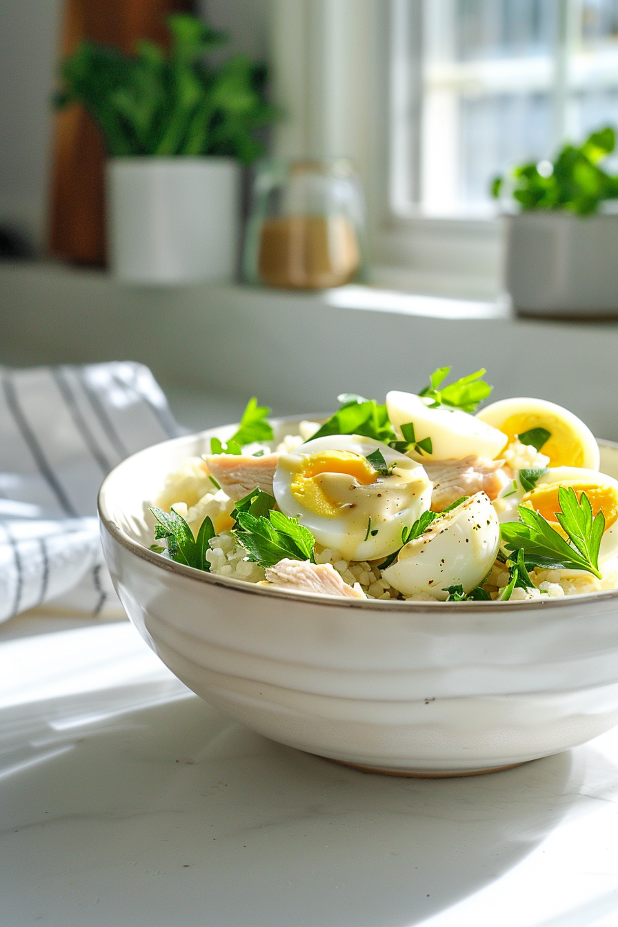 Ingredients for Keto Chicken and Egg Salad
