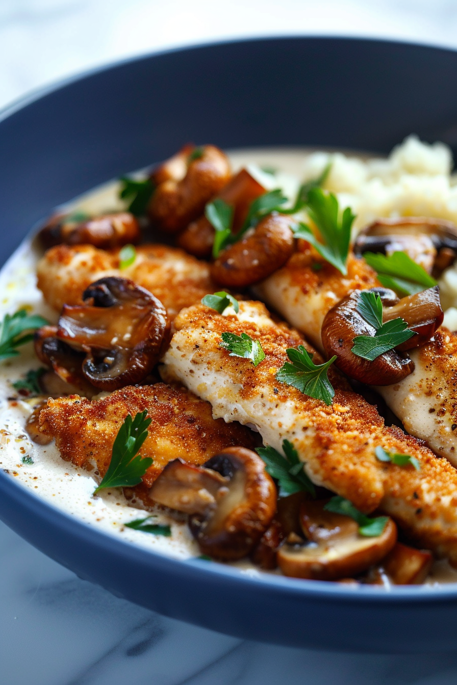 Keto Chicken and Mushroom Stroganoff Ready to Serve