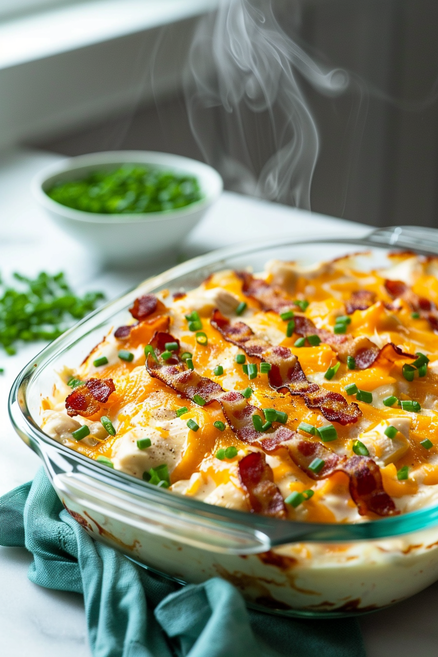 Keto Chicken Bacon Ranch Casserole