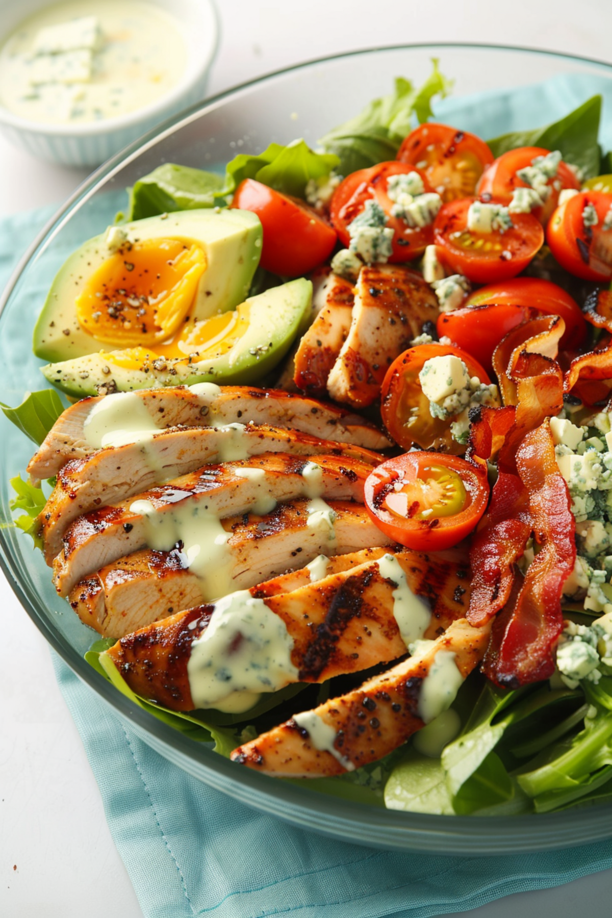 Keto Chicken Cobb Salad with Blue Cheese Dressing_001