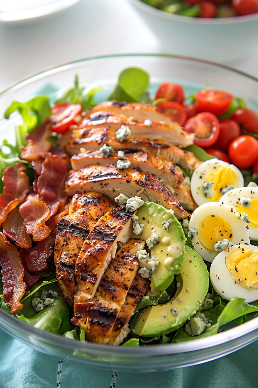 Keto Chicken Cobb Salad Preparation