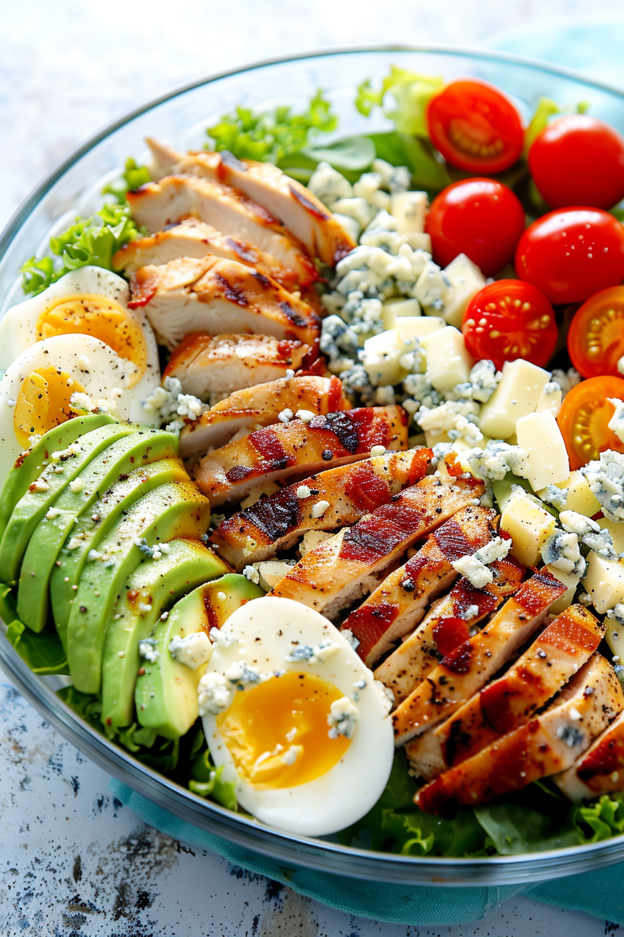 Ingredients for Keto Chicken Cobb Salad
