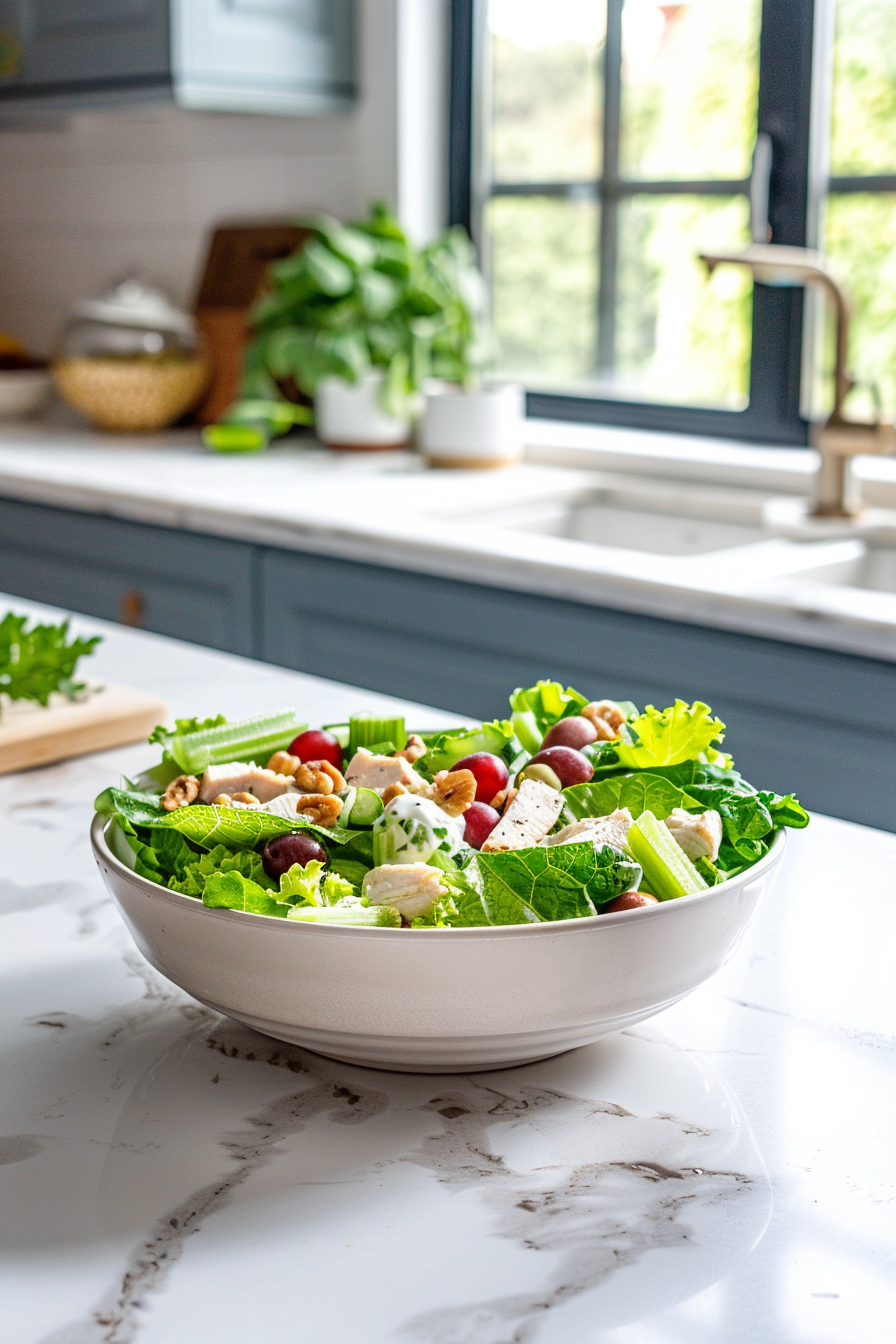 Keto Chicken Salad Served