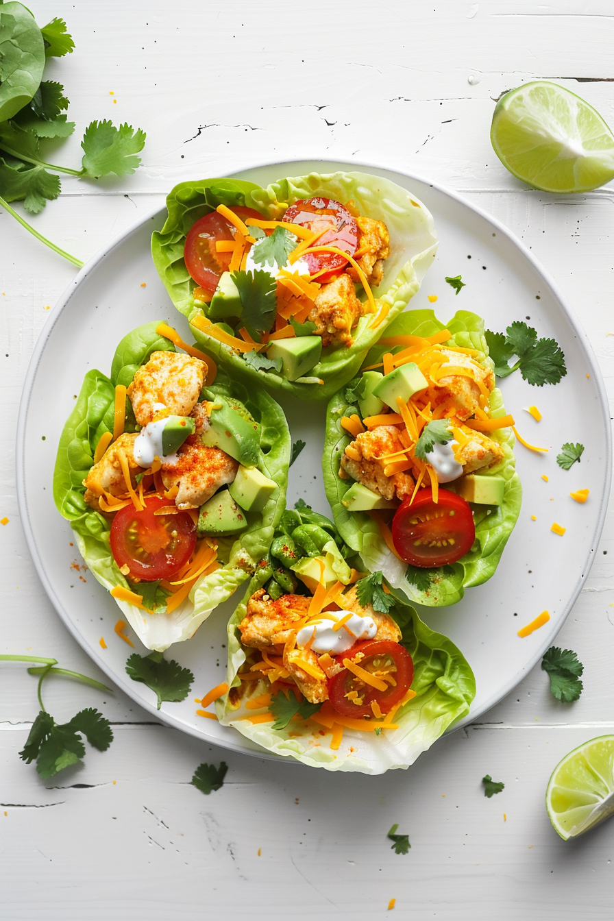 Keto Chicken Taco Lettuce Wraps