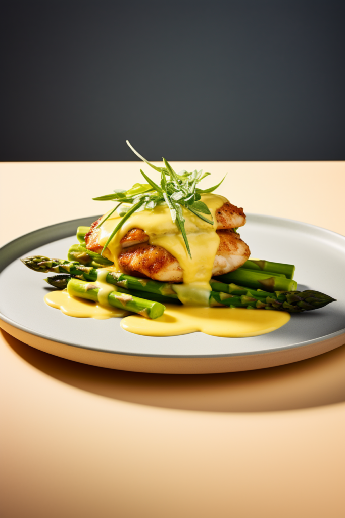 Keto Chicken Thighs with Asparagus and Hollandaise Sauce_001