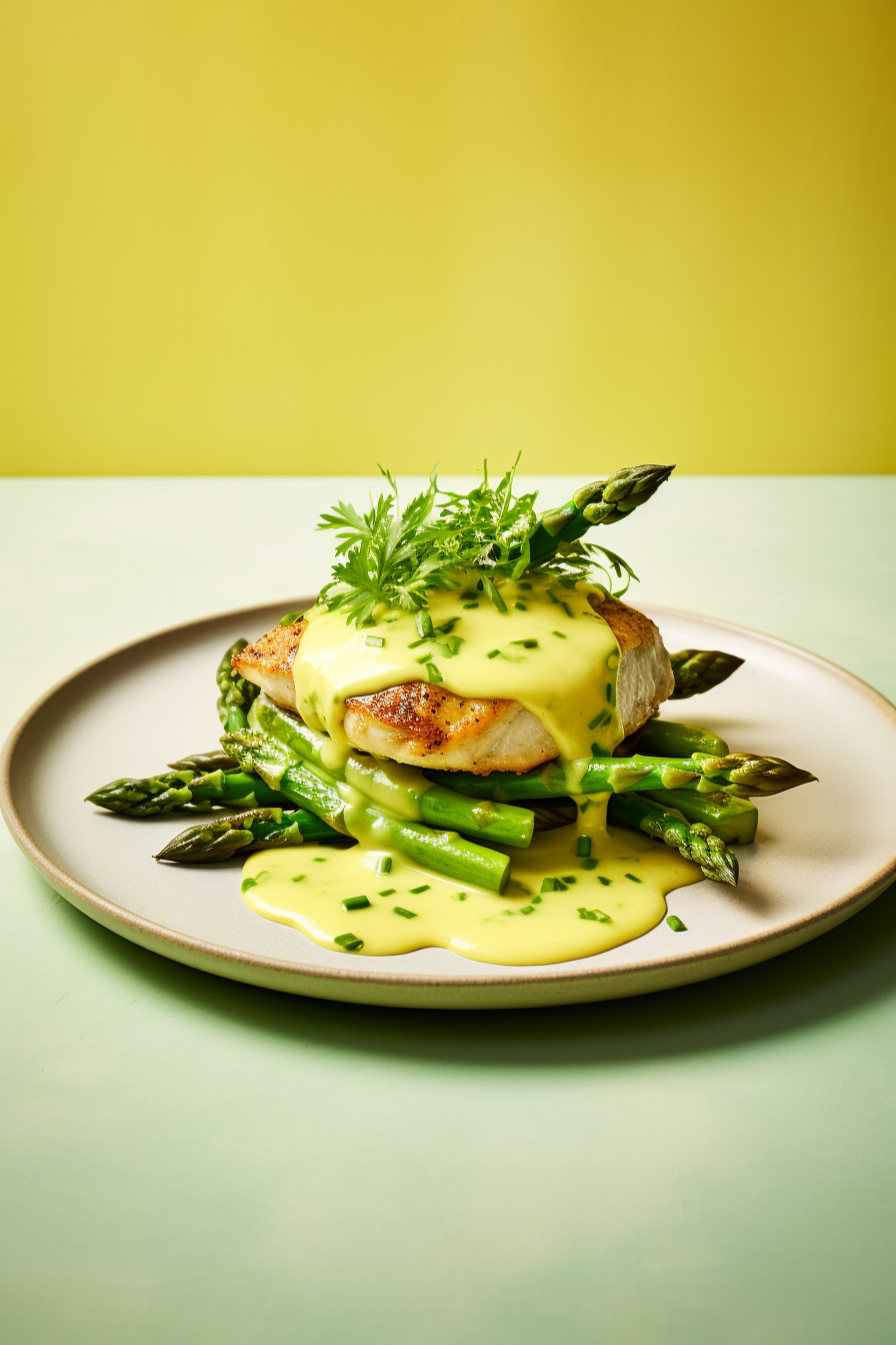 Keto Chicken Thighs with Asparagus and Hollandaise Sauce