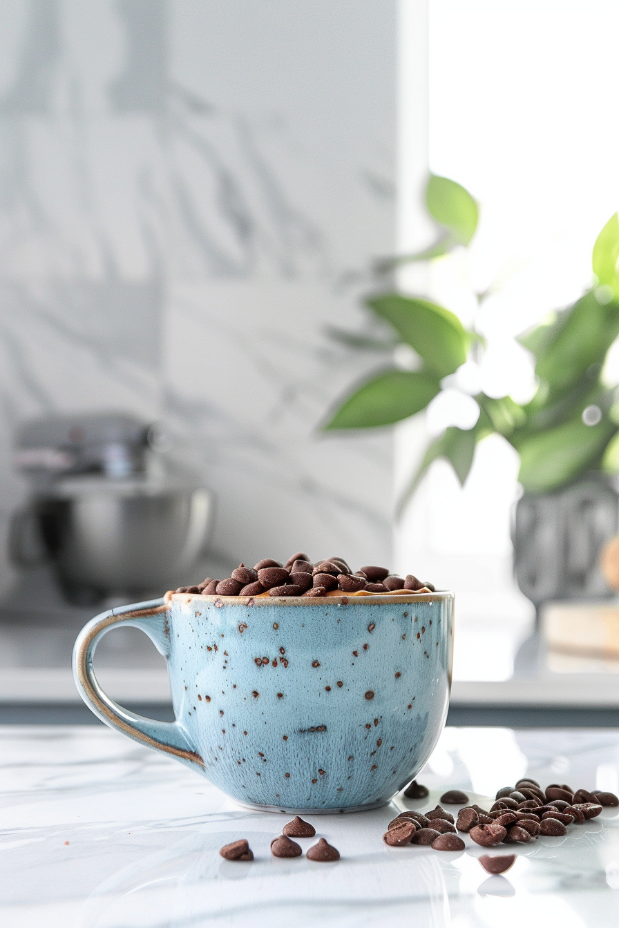 Mixing Ingredients for Keto Mug Cake