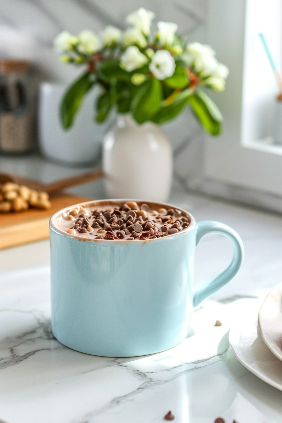 Keto Chocolate Peanut Butter Mug Cake
