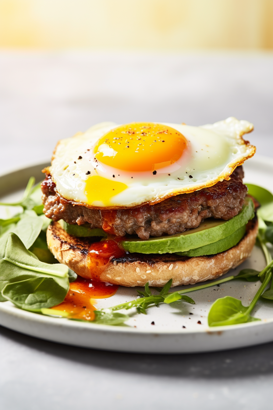 Keto Chorizo and Egg Burger