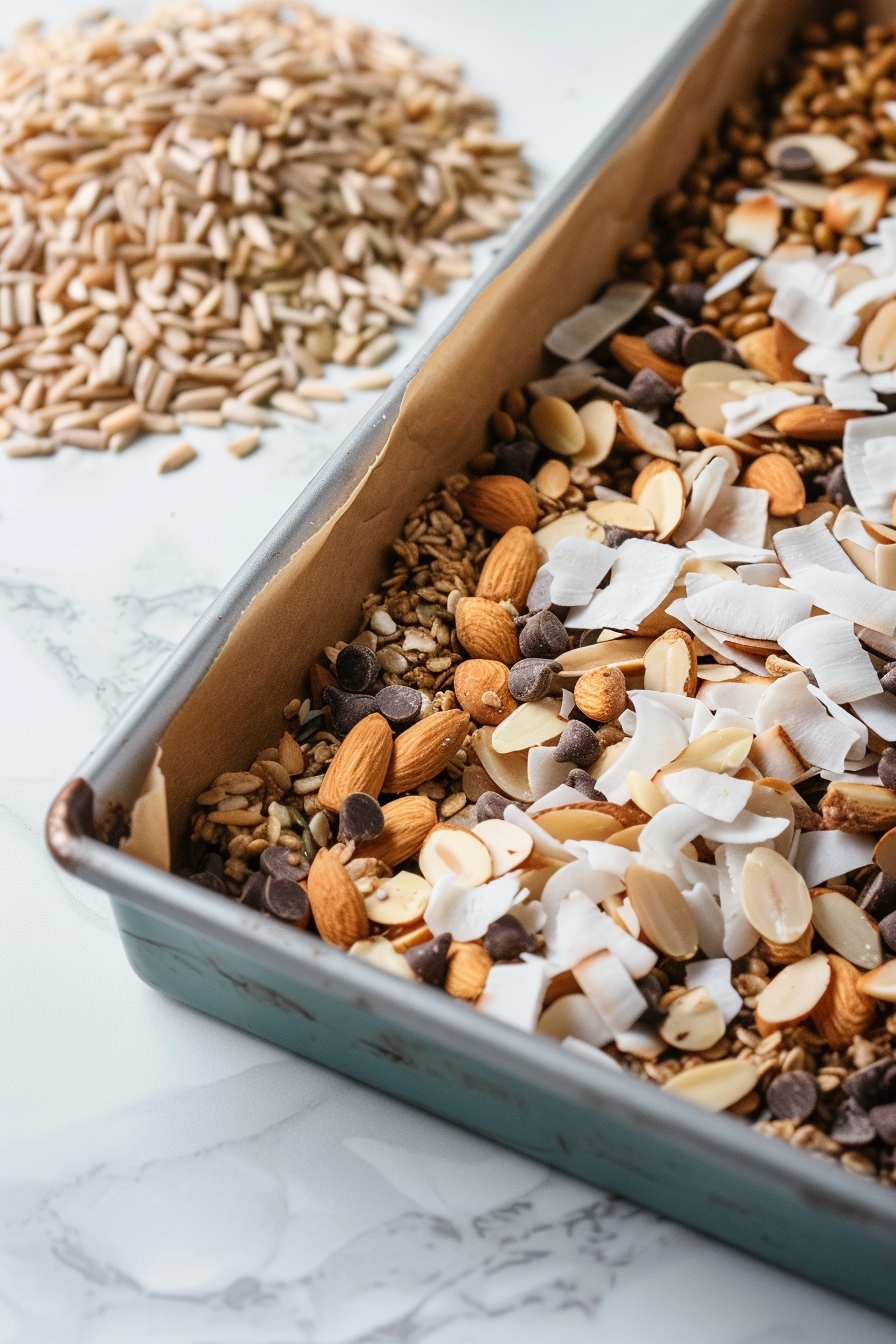 Keto Coconut Chocolate Chip Granola Bars
