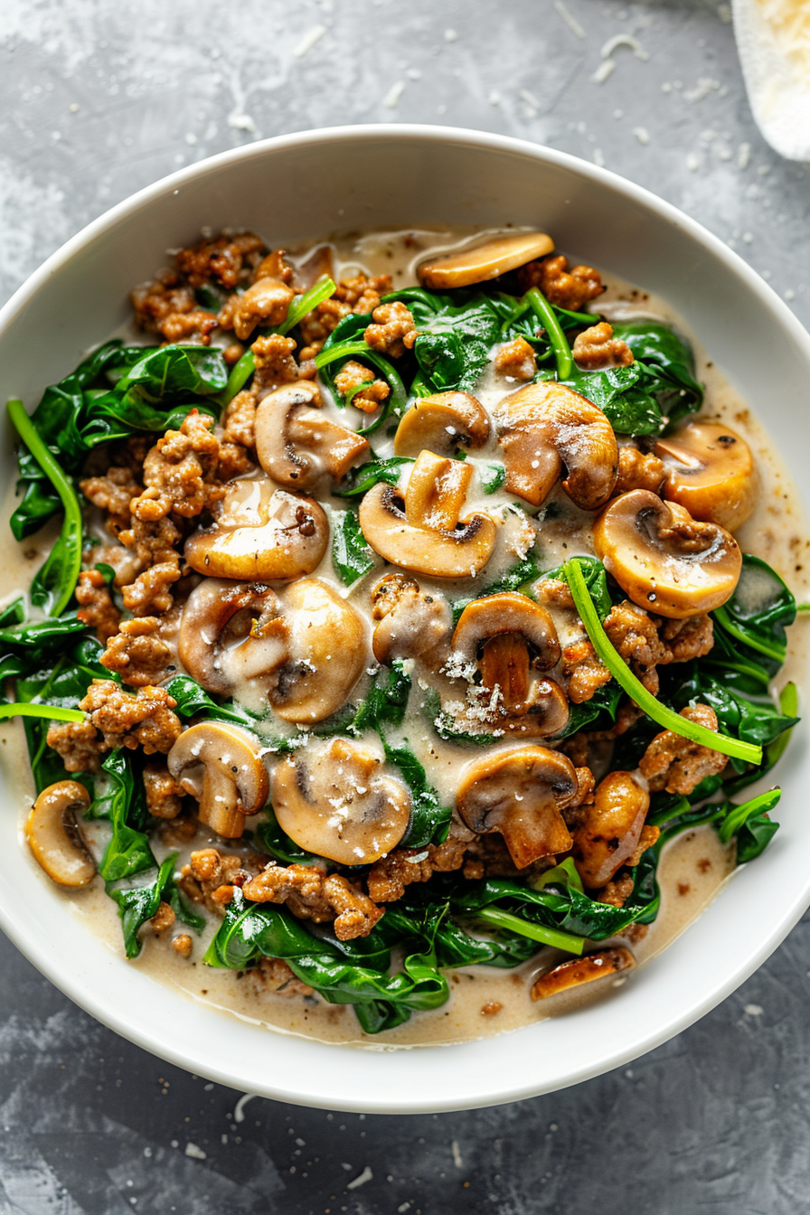 Ground Chicken and Mushrooms
