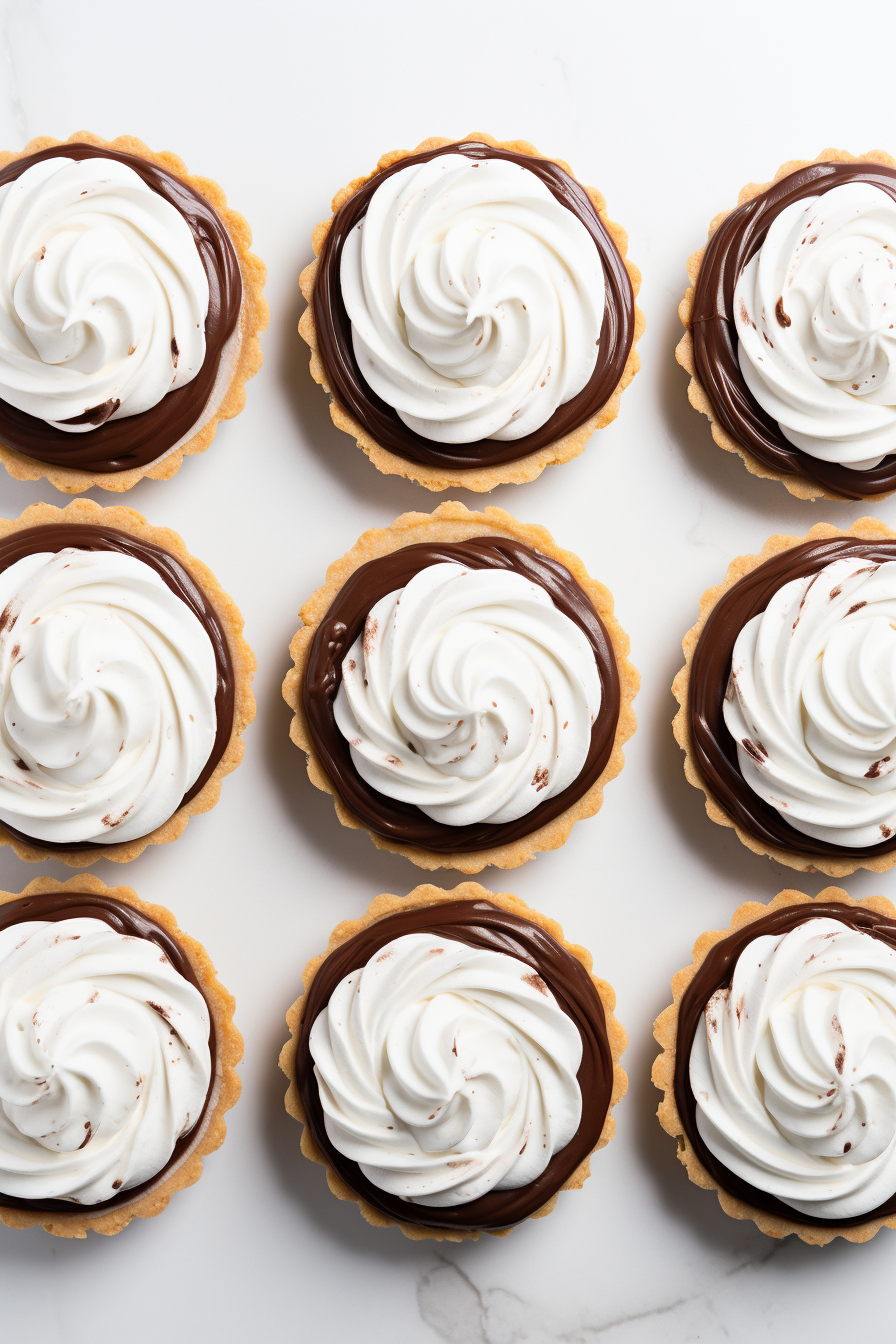 Preparing Keto Dark Chocolate Whipped Cream Tartlets