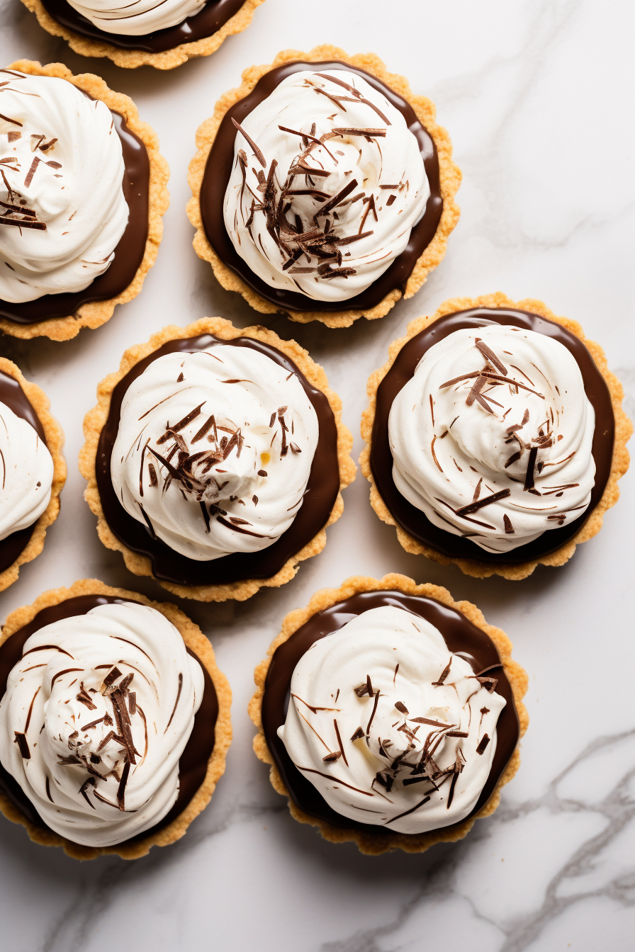 Keto Dark Chocolate Whipped Cream Tartlets