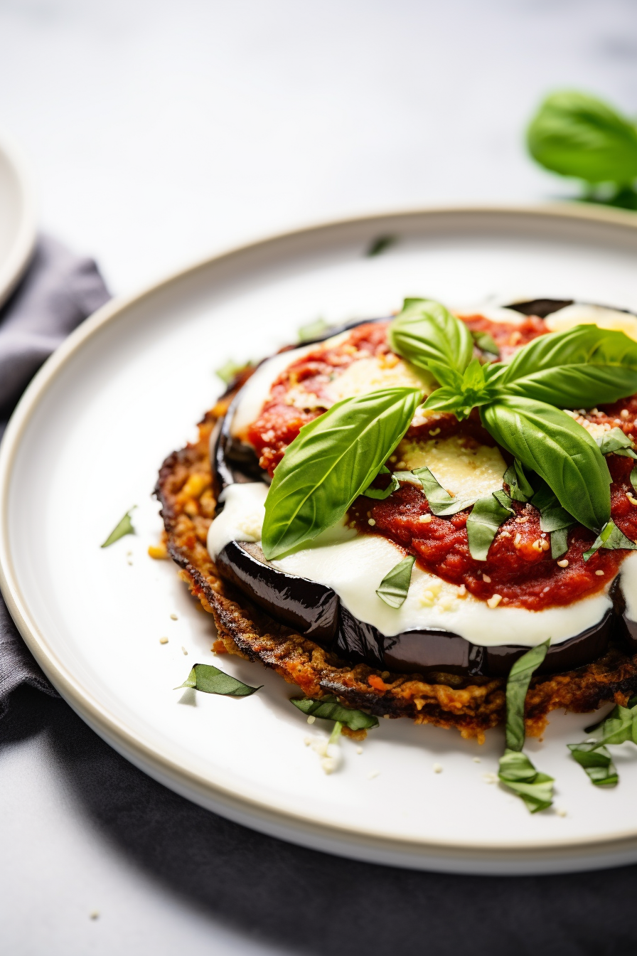 Keto Eggplant Parmesan Pizza