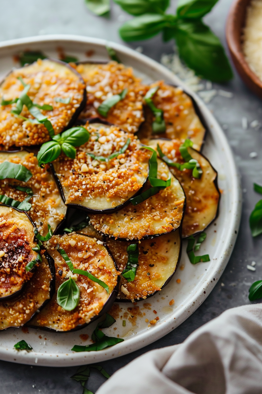 Keto Eggplant Pizza Base in Oven